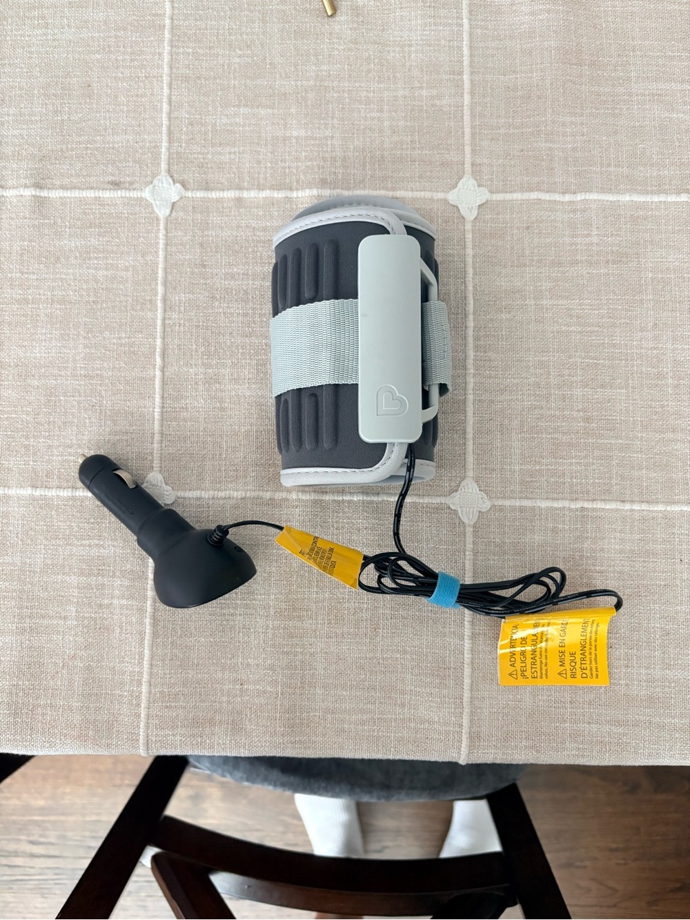 Bottle Warmer for car- Gray with Light Gray Strap